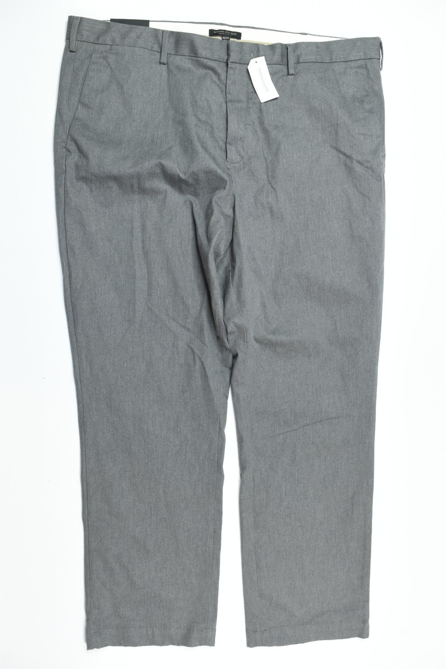 Banana Republic Rapid Movement Chino Pants Mens 42x32 Gray Aiden Slim Stretch